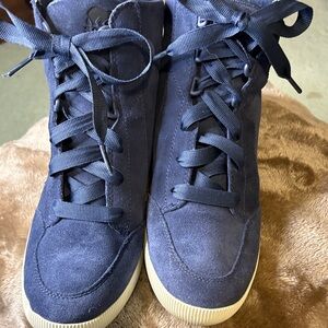 Sorel Women's Navy Wedge Sneakers